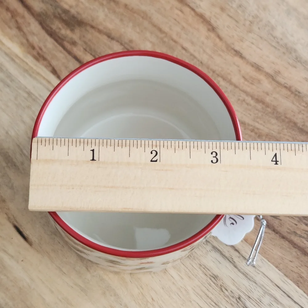 Rooster Patterned Ceramic Mug with Red Handle NWT Cottagecore, Farm, Homestead - Picture 12 of 15